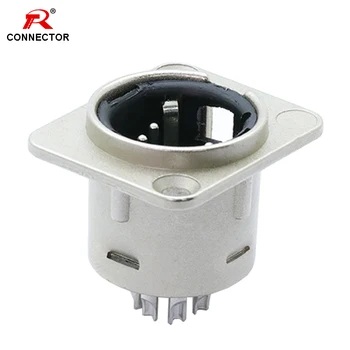 

1PC 5 PINS XLR Chassis Connector for Microphone/MIC/Audio/Video,Male XLR Chassis Connector Panel Mount, Zinc Alloy+Pure Copper