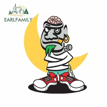 

EARLFAMILY 13cm x 10.3cm for Frankenstein Brain Car Stickers Vinyl Occlusion Scratch Waterproof Custom Printing Car Decals