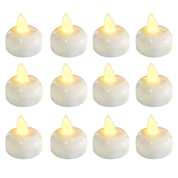 

Lovely Design Waterproof Float Electric Warm Flicker Valentine Wedding Decor Tea Light Candle Christmas Birthday Gifts