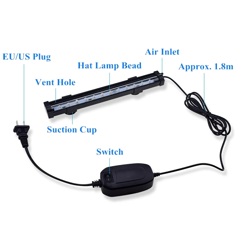 По стандартам ЕС/США Plug аквариума светодиодный светильник ing пузырь красочный светильник Светодиодные панели полосы светильник аквариумный светильник аквариума светильник светодиодный светильник s