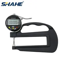 SHAHE 0,001 мм 10 мм цифровой толщиномер бумаги/кожи/резины/ткани/листового металла/стекла цифровой толщиномер