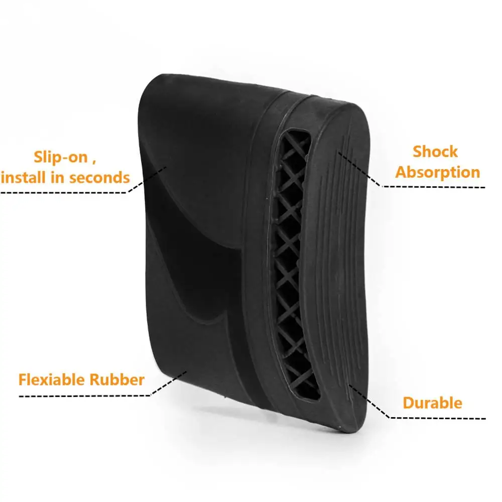 Recoil Reducing Pad Gun Accessories Hunting Rifle Recoil Rubber er Pad Shotgun Buttstock Recoil Shock Absorption Cushion Airsoft Shooting Extension Buttpads