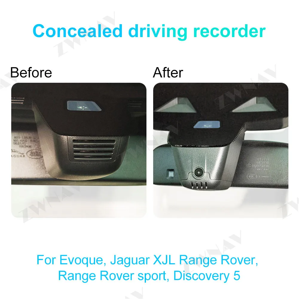 Автомобильный видеорегистратор для Land Rover Evoque/f-типа/Jaguar XJL/Jaguar F, специальный скрытый регистратор, камера WiFi