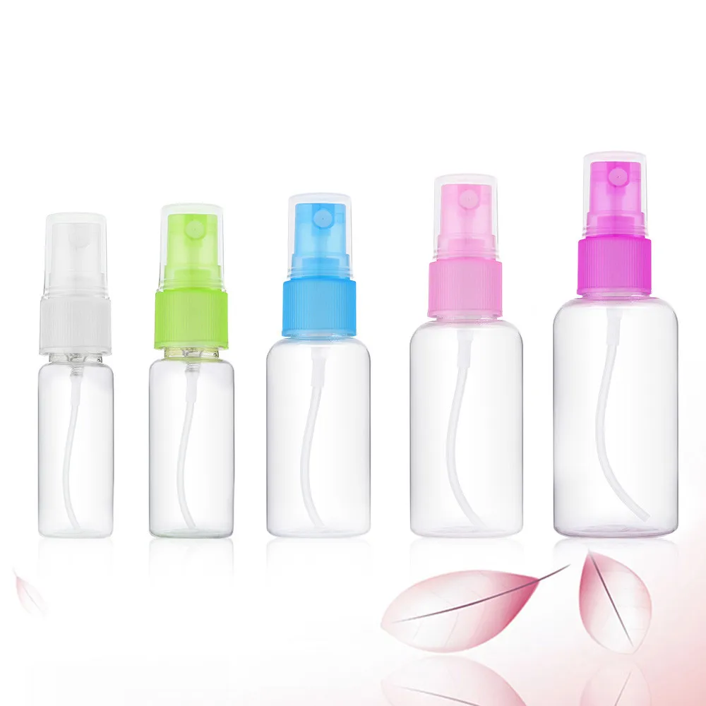 

1 Pcs Mini Plastic Transparent Small Empty Spray Bottle For Make Up And Skin Care Refillable Random Color Travel use