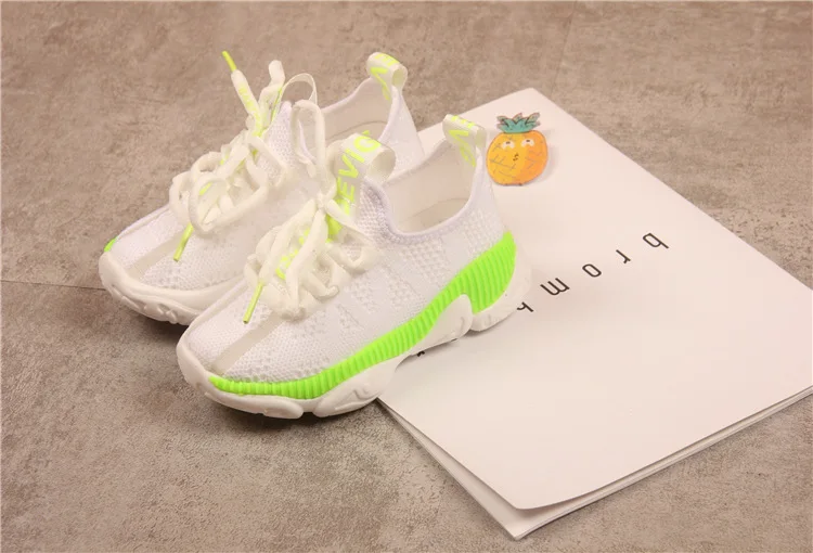 Зеленый Air Vapormax Flyknit 2 детская обувь Оригинальные воздушные подушки детские кроссовки спортивные кроссовки для улицы - Цвет: Зеленый