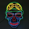 Hot Sales LED Mask Glowing Halloween Party Mask Rave Mask Carnival Party Costume DJ Party Light Up Masks Anime Cosplay Props ► Photo 2/6