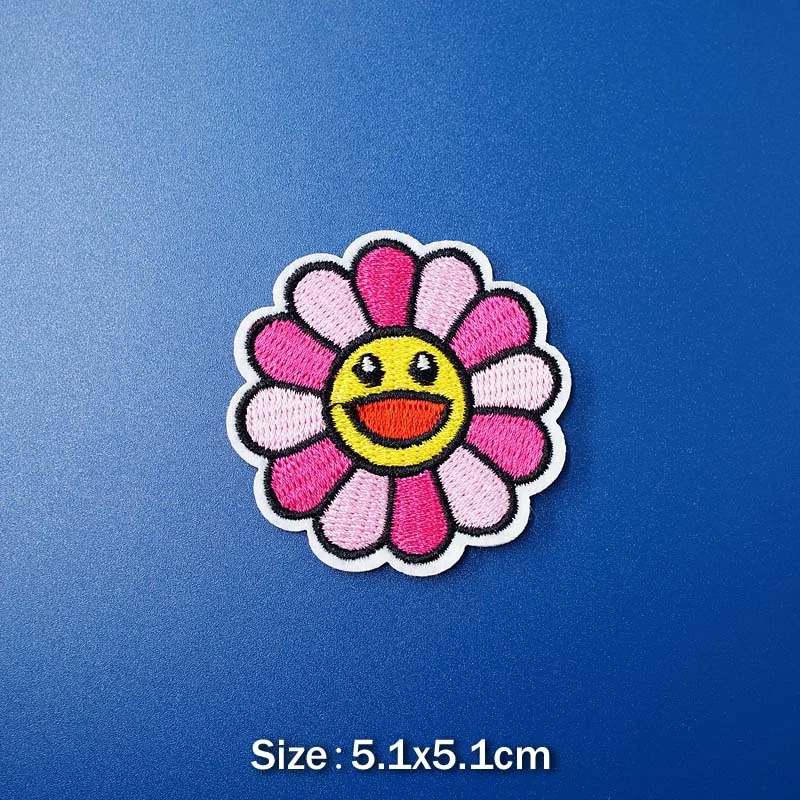 Rainbow Flower Watermelon DIY Patches Embroidery Applique Clothes Ironing Sewing Supplies Decorative Badges Leaf Strawberry 