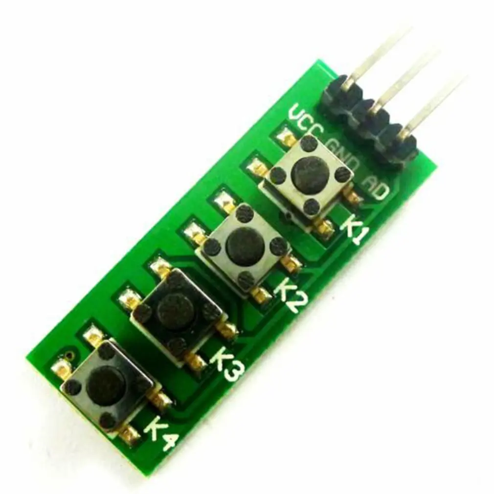 4 кнопки Ad кнопочный модуль переключатель для Arduino аналоговый электронный строительный блок Kc11B04 4-кнопочный общий катодный ключ модуль