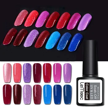 

LEMOOC 8ml Nail Gel Polish Platinum Laser Shimmer Soak Off UV LED Gel Hybrid Vernis varnish Nail Art Prime Gel Varnish