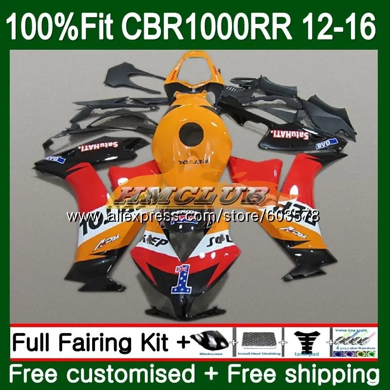 Инъекций для HONDA CBR 1000RR 1000 RR 2012 2013 83CL. 0 CBR1000 RR CBR1000RR для детей возрастом 12, 13, 14, 15, 16 обтекателя Repsol оранжевый