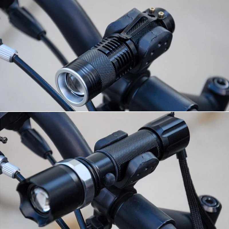 Dropshipping Bike Holder Bicycle Lights 360 Swivel Bicycle Clip Flashlight Mount Bracket Holder Torch Clip Clamp Repair Tools