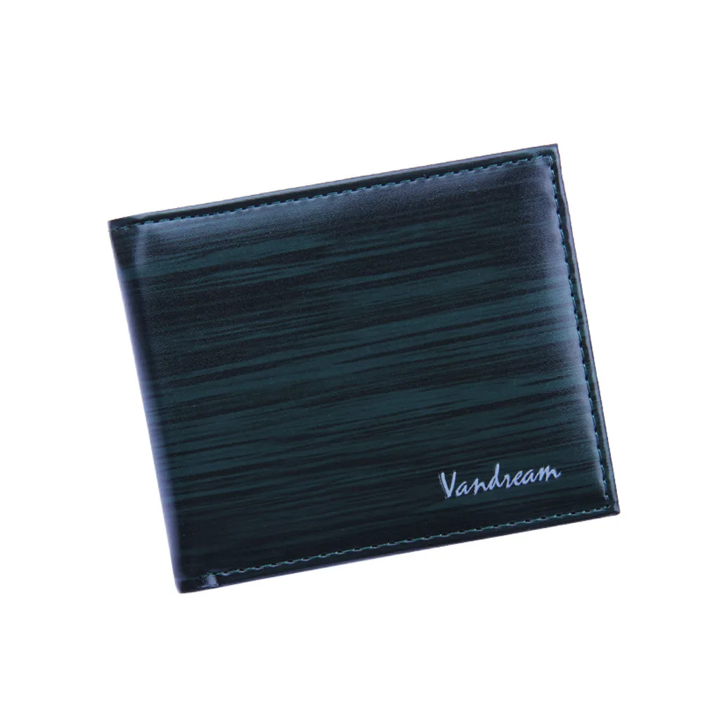 Мужской складной деловой кожаный бумажник ID кредитный держатель для карт кошелек карманы сумка carteira portfel кошелек мужской кошелек - Цвет: Green