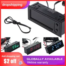 Автомобильные часы, светодиодный дисплей, вольтметр, термометр, настольные часы, цифровые часы, вольтметр, часы для автомобильного интерьера Автомобильные часы, светодиодный дисплей, вольтметр, термометр, настольные часы, цифровые часы, вольтметр, часы для автомобильного интерьера