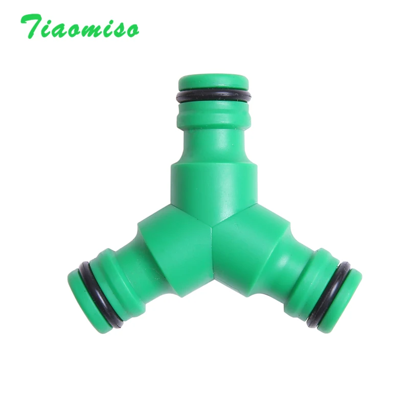 

Tiaomiso 16mm 1/2" Hose Quick Connector Coupling Tap Adapter 3 Way Splitter Garden Irrigation Watering Water Gun Tee Joint 2Pcs