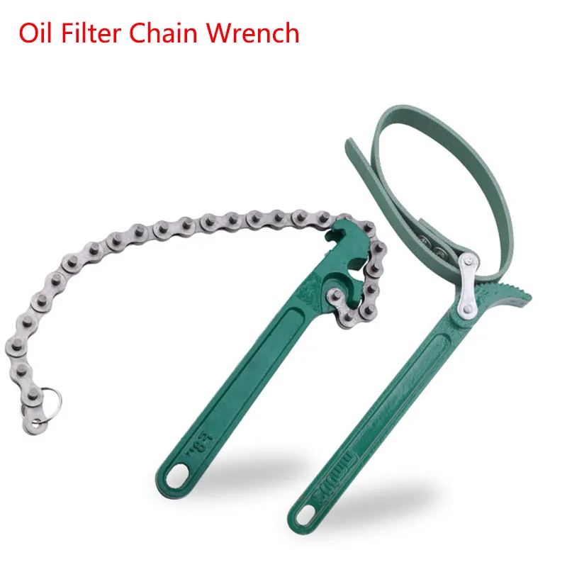 

8/12 Inch Universal Adjustable Oil Filter Chain Wrench Grid Spanner Wrench Fuel Filters Remover Auto Car Repair Tools Hand Tools