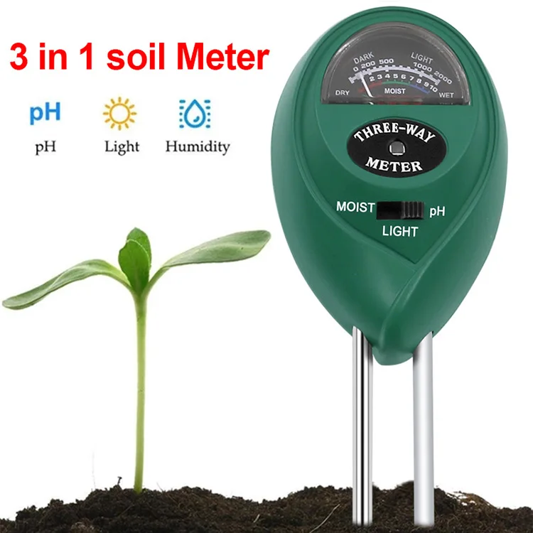 Цифровой тестер 3 в 1 влажность Солнечный Свет PH метр тестер для растений цветы кислотность измерение влажности садовый инструмент