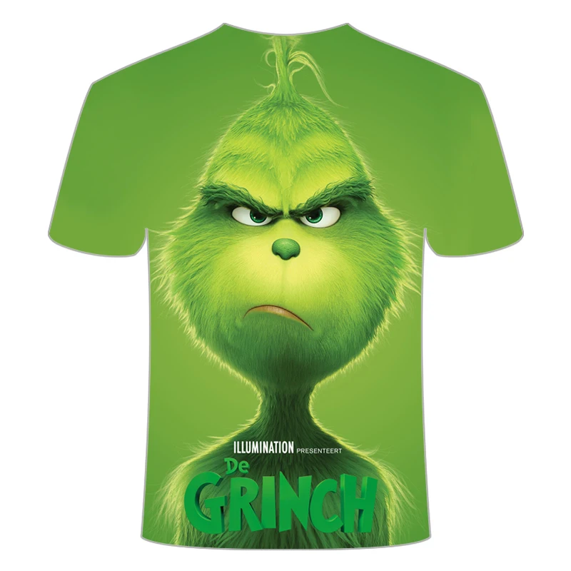 3D принт фильмы забавные мужчины и женщины фильмы Grinch короткий рукав аниме 3D принт Повседневная мужская и женская футболка спортивная S-6XL