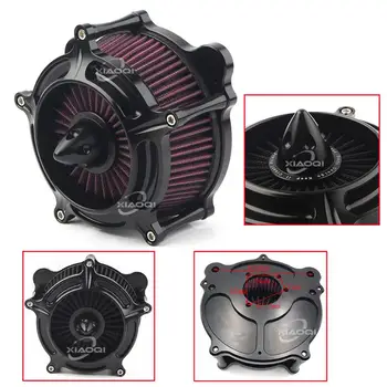 

Motorcycle CNC Peak Air Cleaner Kit Air filter Intake filter For Harley Touring 1993-2007 Softail 1993-2015 Dyna 1993-2017 black
