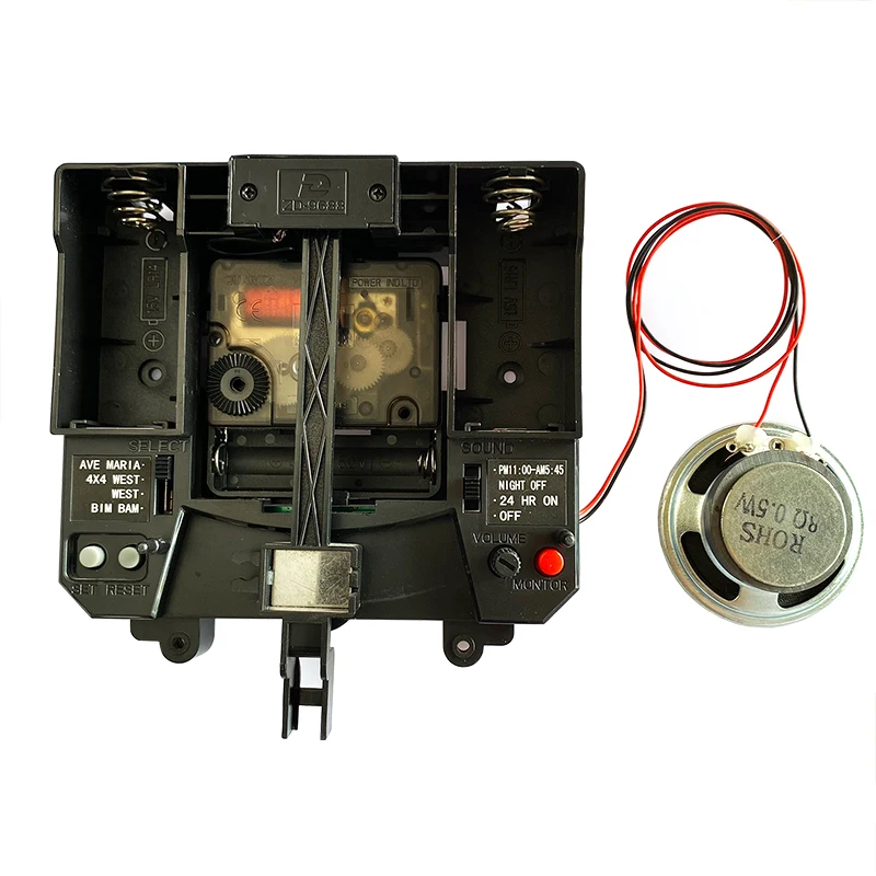 3 Size Long Shaft 6/9/13mm Music Chime Box Clock Movement Pendulum Swing Silent Mechanism With Hands DIY Replacement Kits 3