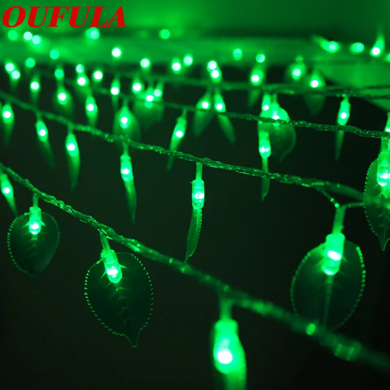 

String USB Atmosphere decoration color lamp LED Tree Leafs lamp room layout courtyard lighting firefly rope lamp for holidays