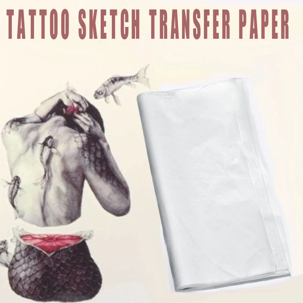 100 шт Татуировка передача эскиз черновик бумаги с тату принадлежности копия углерода калька бумаги# Zer