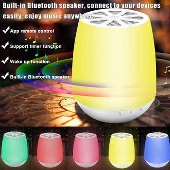 

Wireless Portable Bluetooth Speaker BT4.0 wireless speaker RGBW Ambiance Night Light Remote Control Mini Speaker for Android/iOS