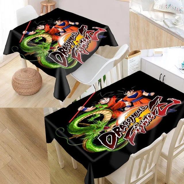 as photo 3D цифровая печать Dragon Ball серии мультфильм пылеотталкивающая скатерть тумбочка ткань стол наружное декорирование скатерть - Цвет: as photo