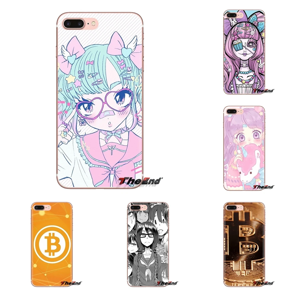 Bitcoin Ahegao Harajuku мультфильм для Samsung Galaxy S3 S4 S5 Mini S6 S7 Edge S8 S9 S10 Plus Note 3 4 5 8 9 силиконовый