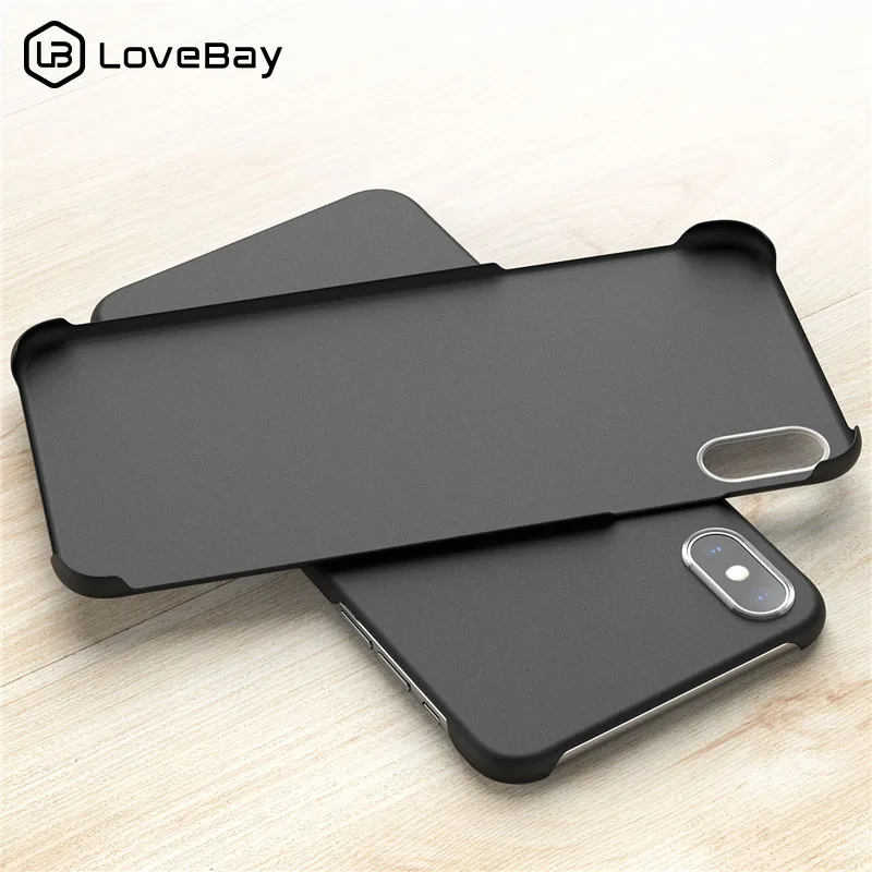 

Lovebay Hard PC Frameless Cases For iphone 6 6S 7 8 Plus XS Max XR X Ultrathin Solid Color Shockproof Phone Back Case Cover