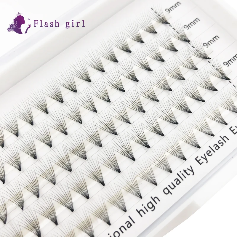 

Flash girl good quality 10D0.07c Natural Short Stem 10D MIX Eyelash Extensions Professional