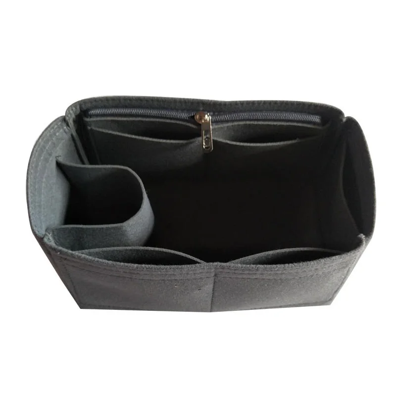 side-zip gray 30 Для H LINDY 26 30 34 фетровая сумка-Органайзер для макияжа сумочка-органайзер для путешествий внутренняя портативная косметичка оригинальные сумки для организации - Цвет: side-zip gray 30