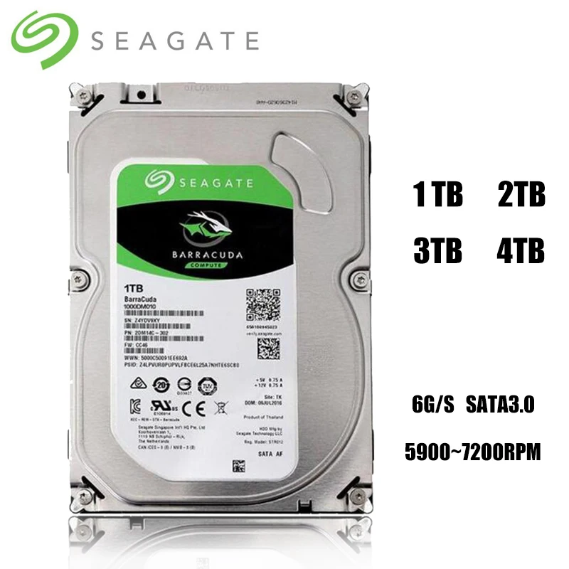 Disco Rígido Mecânico Interno Relação de Sata 1tb 2tb 3tb 4tb tipo Desktop pc 35 Gbps Hdd 7200 Rpm Usado