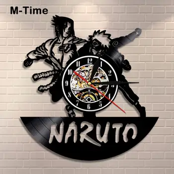 

Naruto Vinyl Record Wall Clock with LED Lighting Decorative Boys Room Naruto Game Clocks Japan Cartoon Vintage CD Wall Watch
