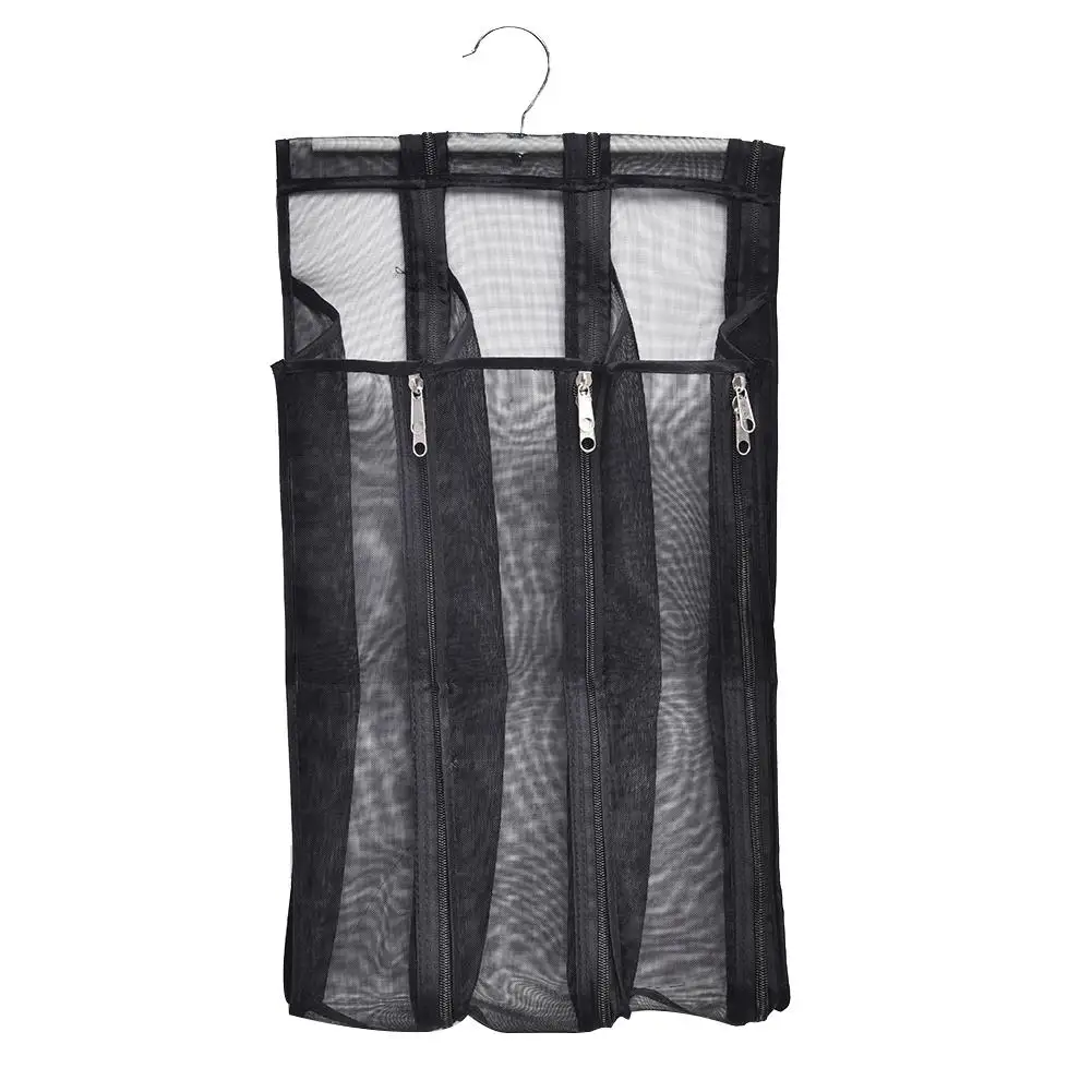 3 Grid Hanging Clothes Storage Bag Large Capacity Laundry Hamper Sock Scarves Organization Mesh Bags Underwear Net | Дом и сад
