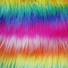 Радужный плюшевый мех, многоцветная жаккардовая ткань искусственный мех, войлочная ткань
