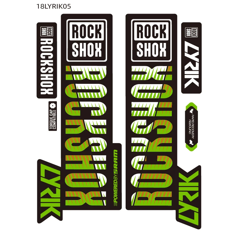 LYRIK ROCK SHOX MTB вилка наклейка для горного велосипеда Rockshox передняя вилка наклейка - Цвет: white green