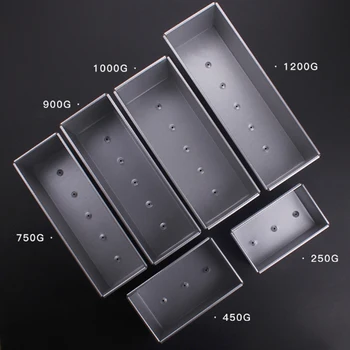 

250g/450g/750g/900/1000g Aluminum Alloy Toast boxes Bread Loaf Pan cake mold baking tool with lid