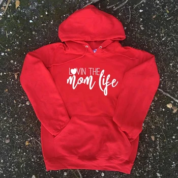 

Love The Mom Life Letter Printing Womens Clothing for Winter 2019 Ladies Hoodies Pink Sweatshirt Fall 90s Girls Clothes Dropship