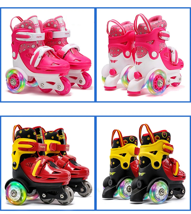 Patins à roulettes réglables et équilibrés pour enfants, cadeaux pour enfants, patins à Double roulettes de haute qualité, sécurité pour débutants