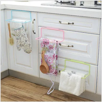 

Large Size Door Back Type Single-rod Towel Rack Kitchen Seemless Nailless Cabinet Cleaning cloth Rack Debris Racking Towel Rod