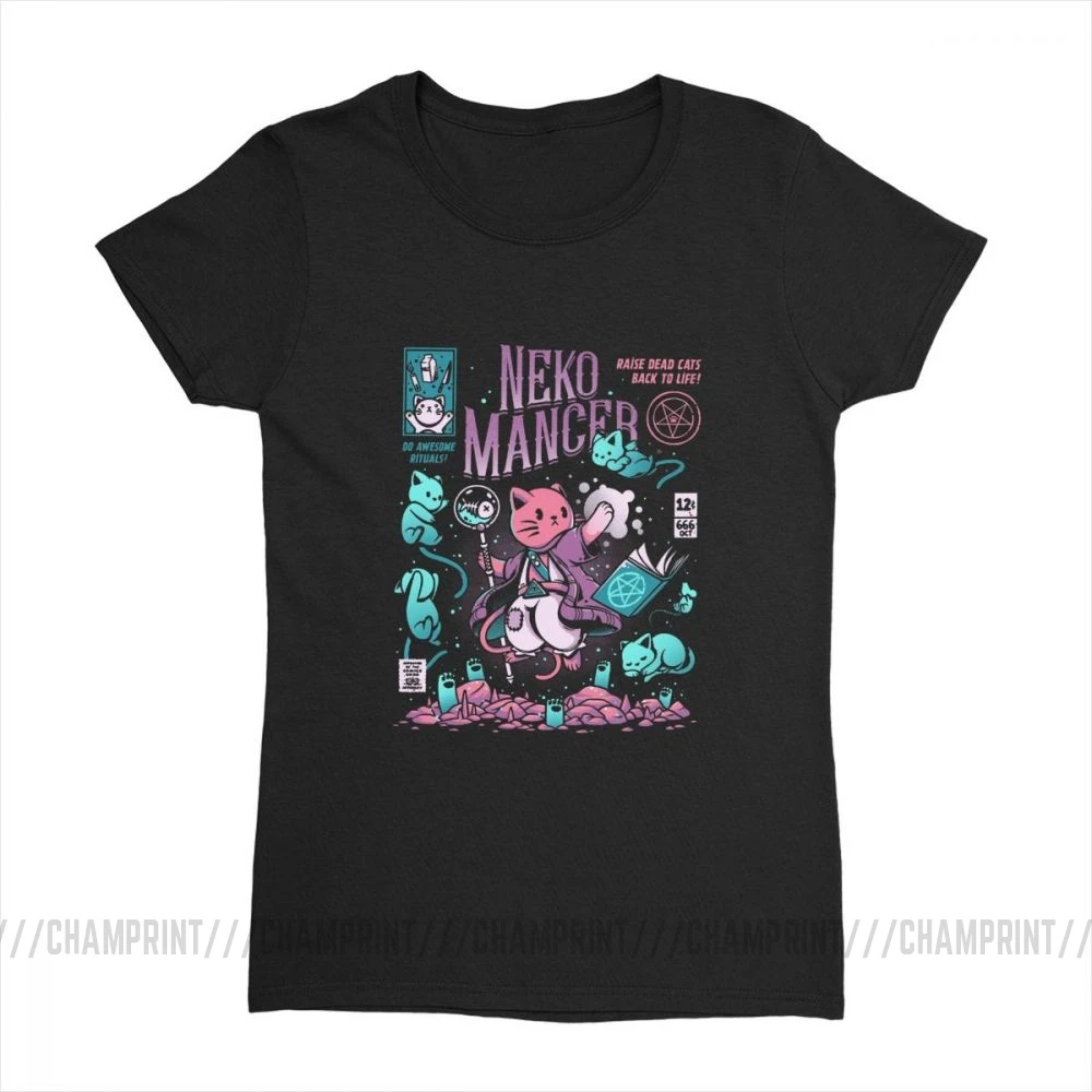 Neko Mancer эстетика vaporwave тройники, топ, сатантик, Готическая ведьма, женская футболка, Harajuku футболки, одежда для женщин