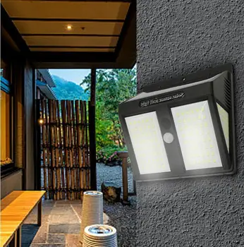 

SOLLED 250LEDs Solar Security Lights Motion Sensor Waterproof Light Control Wall Lamp for Outdoor Garden Path Decoration