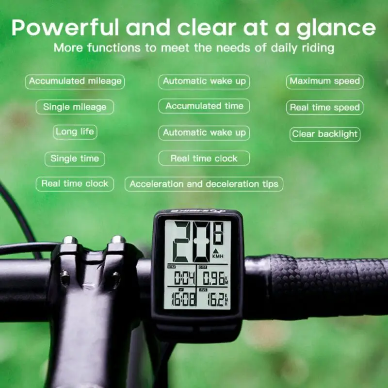 Waterproof Bicycle Computer Wireless MTB Bicycle Speedometer Stopwatch Cycling LED Digital Rate Counter Bike Accessories INBIKE