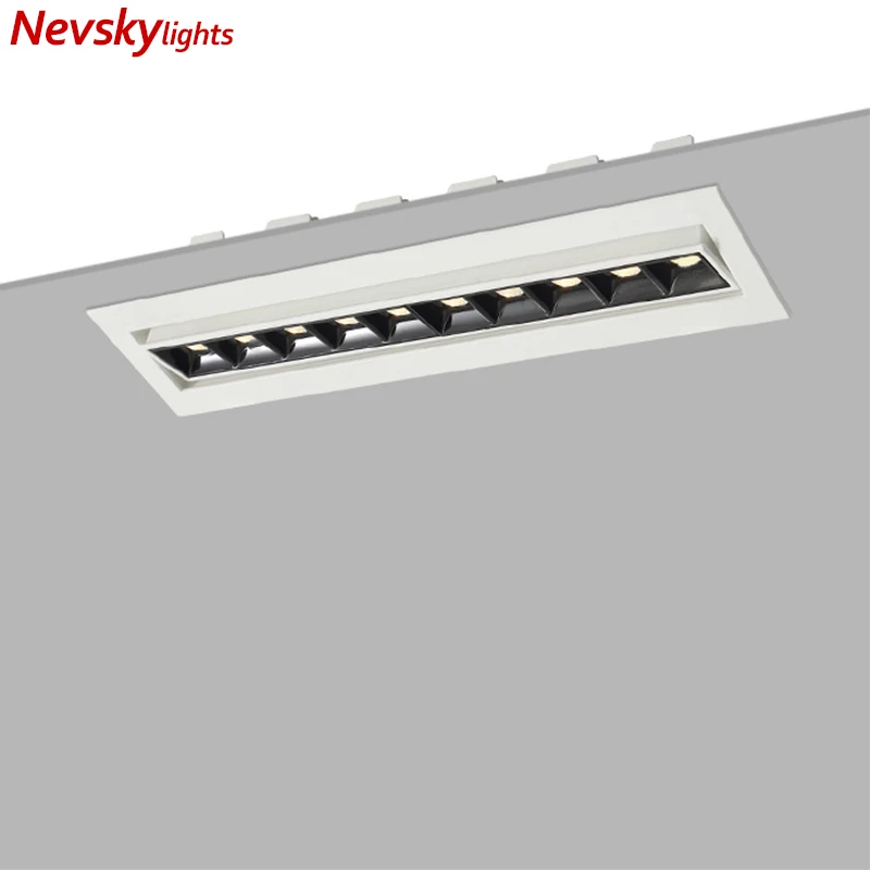 Черный спот встраиваемый прямоугольынй Поворотный поворотный led белый точечный