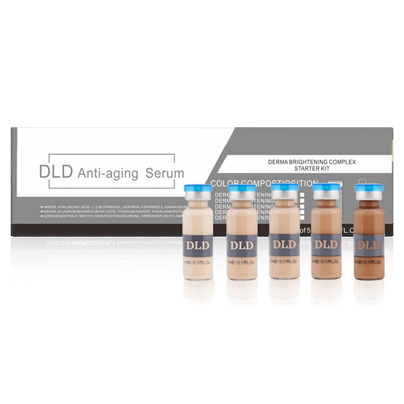 

10*5ml Skin Serum Whitening Brightening Serum Natural Nude Concealer Make Up Foundation-5 Skin Color Types