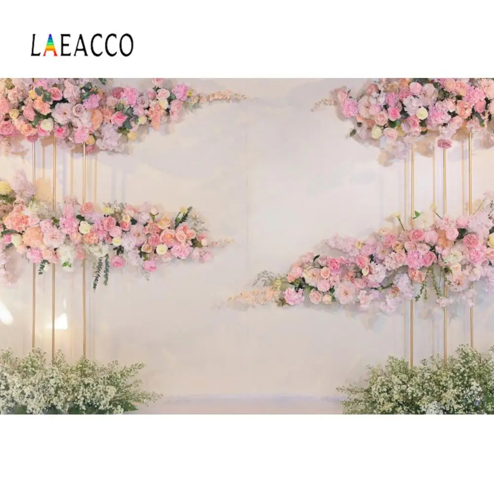 Laeacco Photo Backdrops Pink Rose Wedding Flowers Party Bridal Love Scenic Photographic Backgrounds For Studio Photophone | Электроника