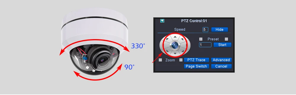 Ip-камера Проводная 5MP Крытая/наружная камера PT скорость купольная CCTV ИК Onvif ip Cam Проводная камера видеонаблюдения Camara может хранить
