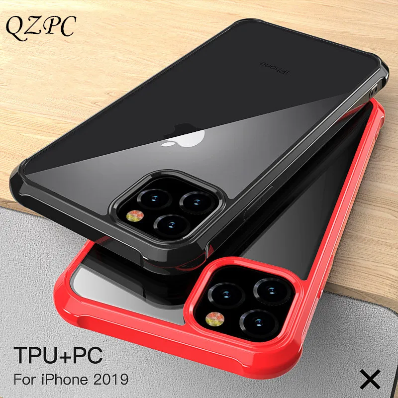 Чехол для Apple iPhone 11 Max Pro 6,5 XI Coque для Max XR Xs противоударный прозрачный защитный мягкий термополиуретан+ Жесткий Поликарбонат Роскошный чехол