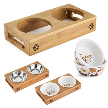 

Pet Food Feeding Water Dish Bowl Small And Large Size Non Toxic For Dog Cat Durable Design Bite Resistence