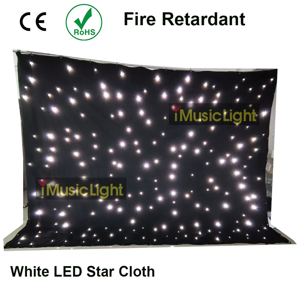 최고급 LED 백드롭 LED 스타 천 별빛 커튼 DMX512 제어 무대 펍 DJ 웨딩 이벤트 쇼용